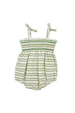 EDA ROMPER - GREEN STRIPES - KOKORI Kids