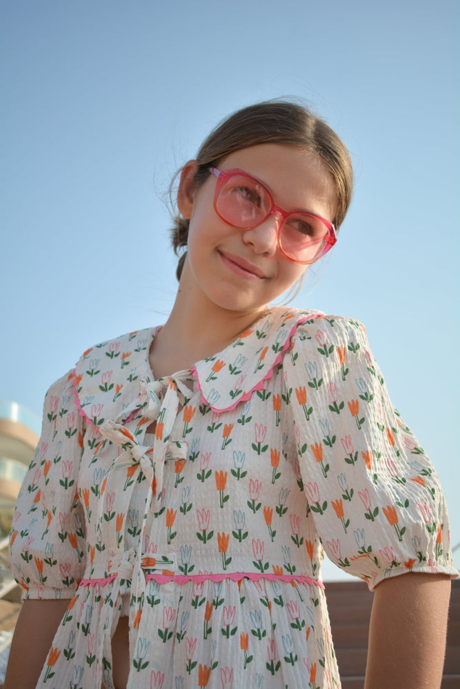 GAIA BLOUSE - TULIPS PATTERN - KOKORI Kids