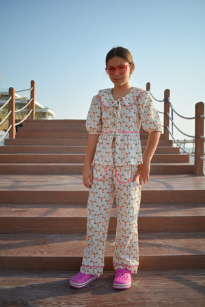 GAIA BLOUSE - TULIPS PATTERN - KOKORI Kids