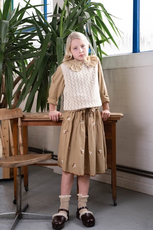 GIRLS BLOUSE - ZOE BLOUSE CARAMEL - KOKORI Kids