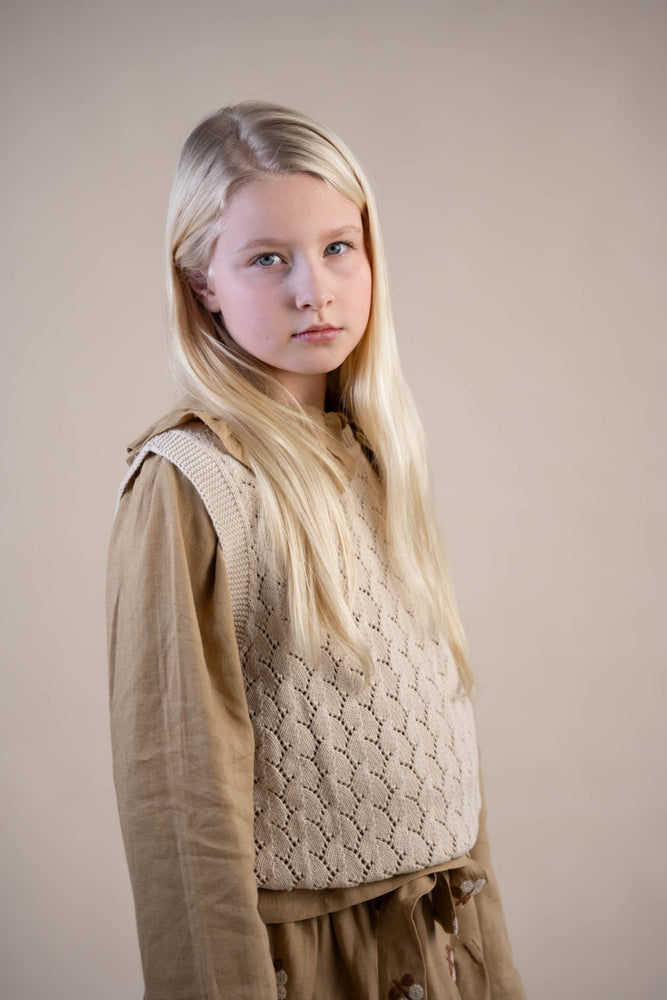 GIRLS BLOUSE - ZOE BLOUSE CARAMEL - KOKORI Kids