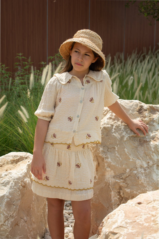 NOOR BLOUSE - BUTTERMILK - KOKORI Kids