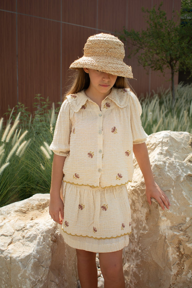 NOOR BLOUSE - BUTTERMILK - KOKORI Kids