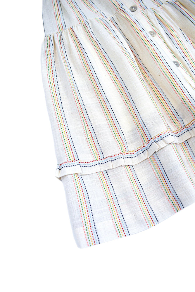 OLIVIA SKIRT NATURAL - RAINBOW STRIPES - KOKORI Kids