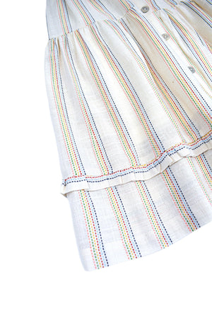 OLIVIA SKIRT NATURAL - RAINBOW STRIPES - KOKORI Kids