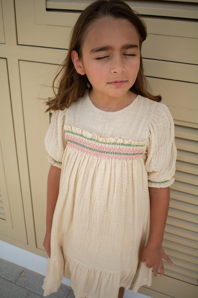 PELIN DRESS - BUTTERMILK - KOKORI Kids